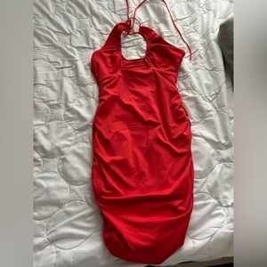 Oh Polly Vibrant Red Backless Dress